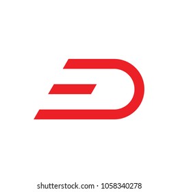 letter d fast design logo vector