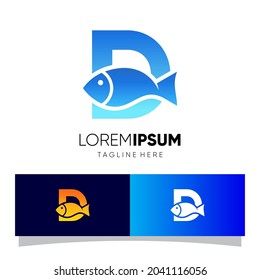 Logo-Design-Vektorsymbol für das grafische Emblem von Letter D