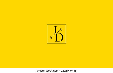 LETTER I AND D FLOWER LOGO WITH SQUARE FRAME FOR LOGO DESIGN OR ILLUSTRATION USE