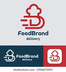 Letter D Food Fast Delivery Logo Design