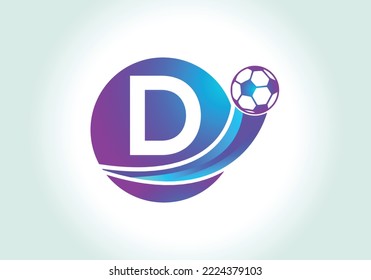 Letter D Football Logo Design Vector Template. Football Club Symbol. business, and company identity.