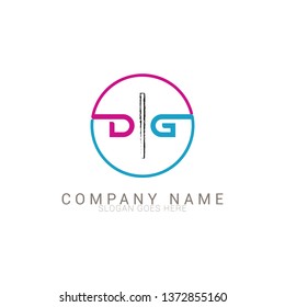 letter D G logo design template. vector logo concept