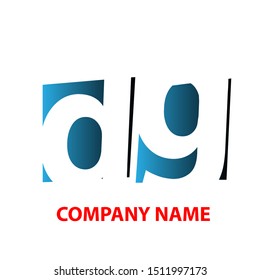 letter D G logo design vector icon template