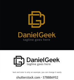 Letter D and G Logo Template Design Vector