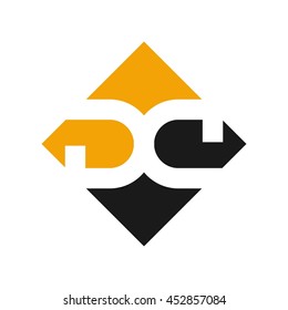 letter D and G logo vector. 