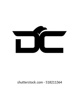  letter D and G logo vector. eagle logo vector.