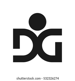 letter d and g logo vector