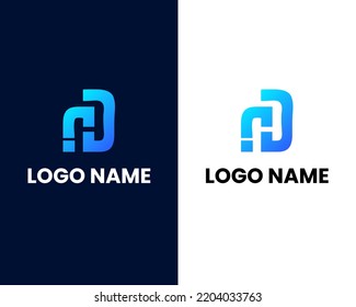 Letter D G Modern Logo Design Stock Vector (Royalty Free) 2204033763 ...