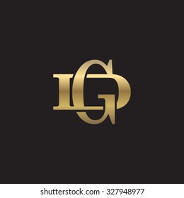 goldenes Logo für Buchstaben D und G