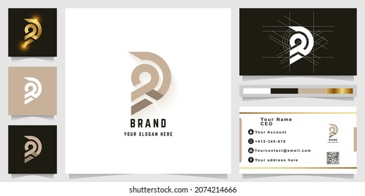 Letter D or gD monogram logo with business card design