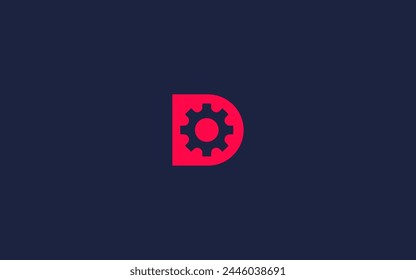 letter d with gear logo icon design vector design template inspiration