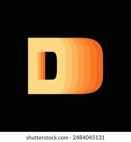 Letter D Geometric Business Icon Creative Design Technology Logo
