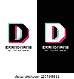 Letter D Glitch Logo, Great for Futuristic and Innovative Projects