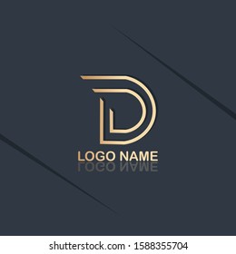 Letter D Gold Premium Logo Vector Stock Vector (Royalty Free ...