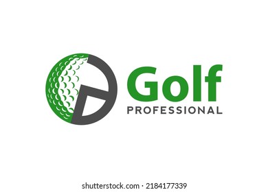 Letter D for Golf logo design vector template, Vector label of golf, Logo of golf championship, illustration, Creative icon, design