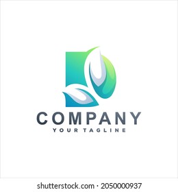 letter d gradient logo design