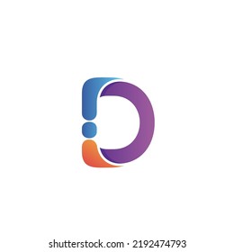 Letter d gradient logo design