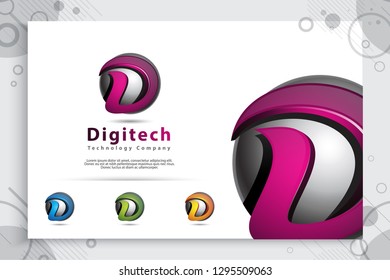 letter D graphic vector logo with modern 3d design style concept.
digital creative illustration of 3d Letter D for business and company identity
