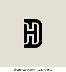 H D Logo Hd Monogram Logotype Stock Vector (Royalty Free) 1914032524 ...