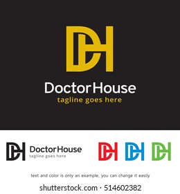 Letter D and H Logo Template Design Vector