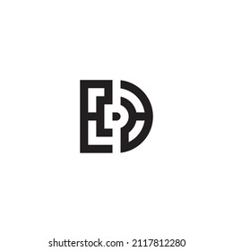 
letter D H D simple symbol logo vector