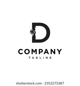 
Letter D Hand Shake Logo Symbol Vektorvorlage.eps