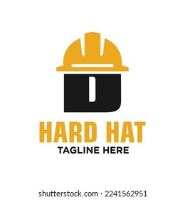 Letter D Hard Hat Logo Design Template Inspiration, Vector Illustration.