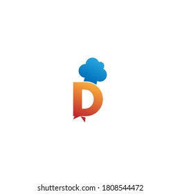 Letter D Hat chef icon logo vector