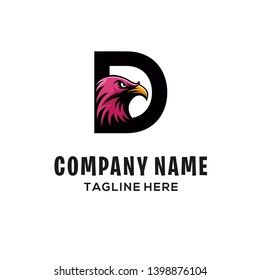 Letter D with head egale logo