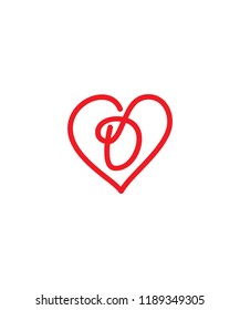 Letter D And Heart Logo Icon 