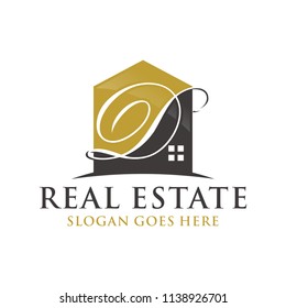 Letter D home initial logo design vector illustration