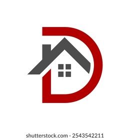 letter D for home logo simple clean and elegance