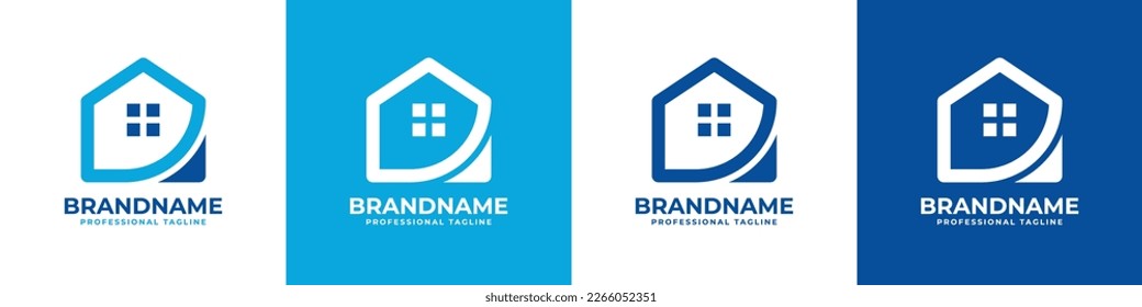 Letter D Home Logo, geeignet für jedes Geschäft, das zu Hause mit D initial.
