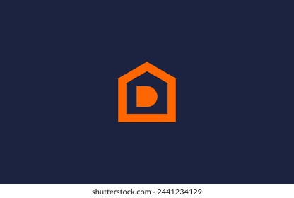 letter d with house logo icon design vector design template inspiration