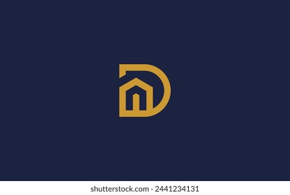 letter d with house logo icon design vector design template inspiration