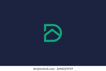 letter d with house logo icon design vector design template inspiration