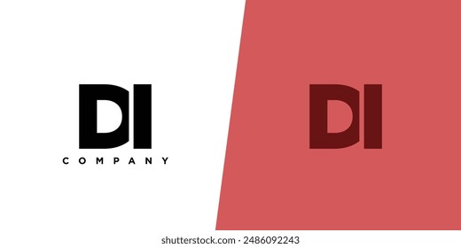 Letter D and I, DI logo design template. Minimal monogram initial based logotype.