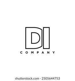 Letter D and I, DI logo design template. Minimal monogram initial based logotype.