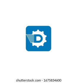 Logo del icono de la letra D. vector moderno 