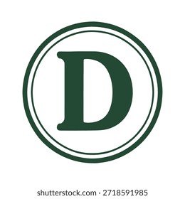 letter D icon logo seal vector on white background
Vector stamp icon