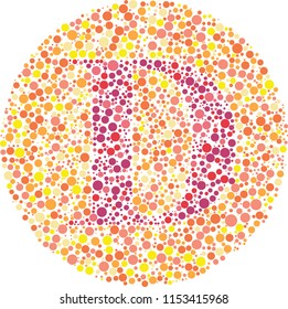 The Letter D as imagined in an Ishihara test.