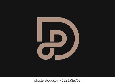 letter D infinity logo design vector
