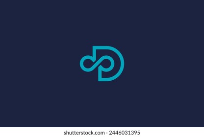 letter d with infinity logo icon design vector design template inspiration