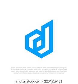 letter D initial logo abstract design