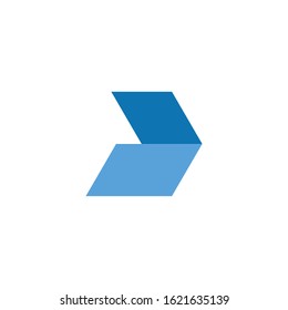 Letter D initial logo design simple vector