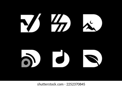 Letter D initial logo icon design template. elegant, modern, luxury, abstract, simple,technology