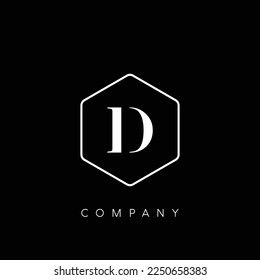 Letter D initial monogram logo design, wedding, fashion, make up logo template