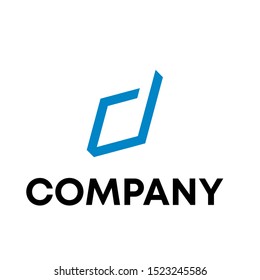 letter D initial sign logo design vector template