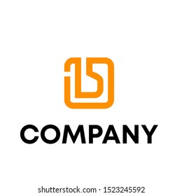 letter D initial sign logo design vector template