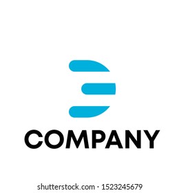 letter D initial sign logo design vector template